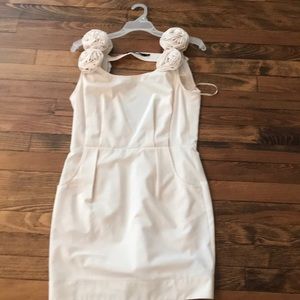 Cream backless dress